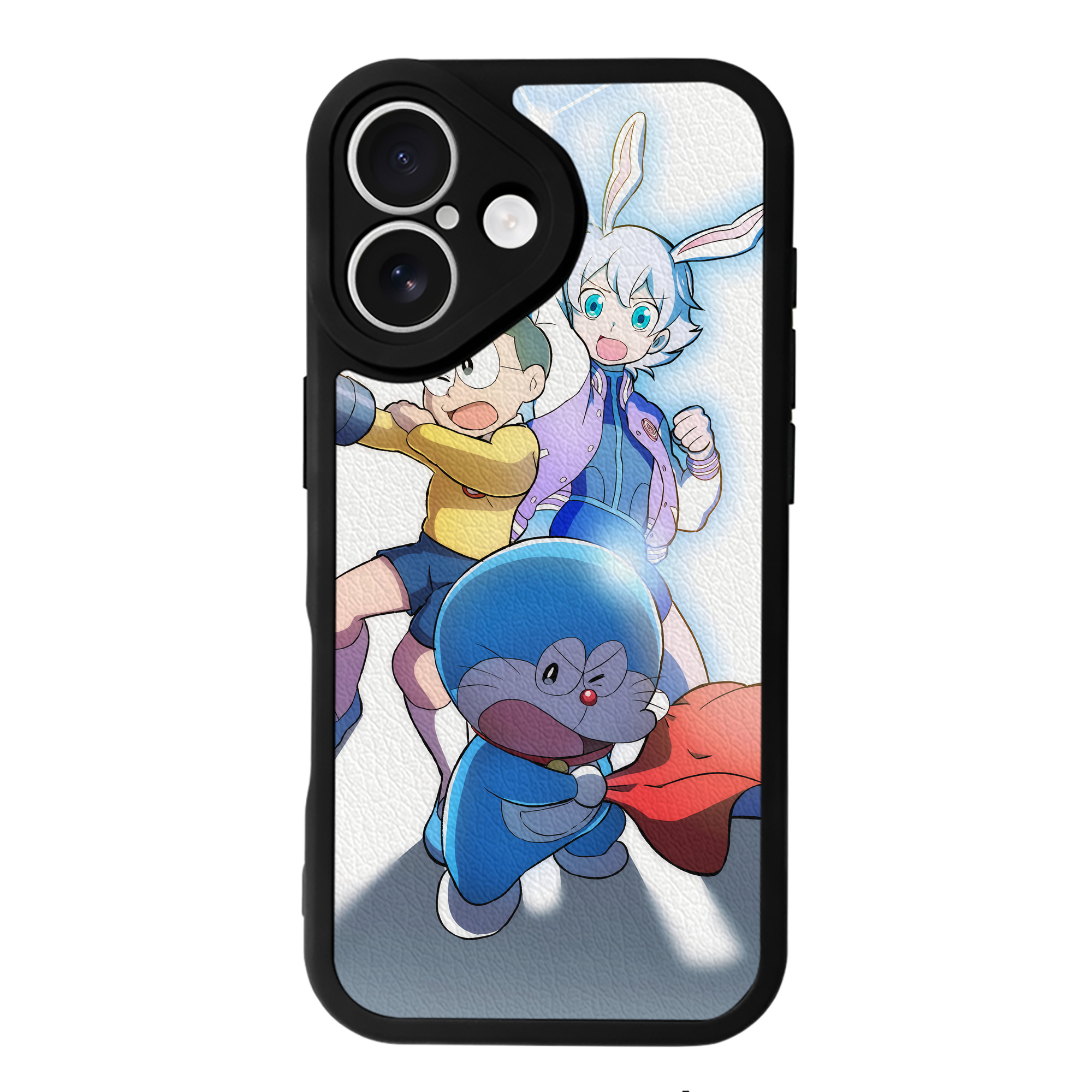 （画像用） ドラえもん Doraemon 【iPhone 16シリーズ対応】シリコンスマホケース（レザー調） 材質：シリコン
